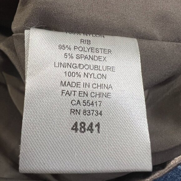 Carre Noir Metallic Puffer Jacket Medium Gunmetal Grey Dark Gray Shiny Coat - Picture 6 of 8